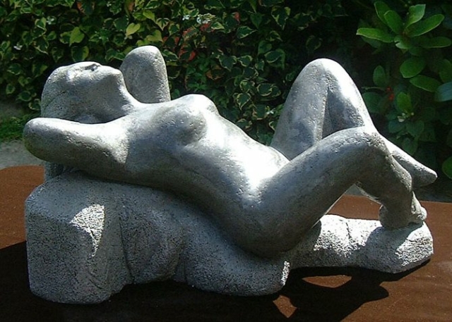 Title: Drying in the Sun Material: Carved Cement Size: 22 x 45 x 24 (cm) Date: 2002 Price: £550