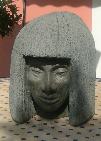 Title:  Grey Head Material: Carved cement Size: 27 x 20 x 23 (cm) Year: 2001 Price: £120