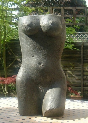 Title: Grey Torso 2 Material: Carved cement Size: 43 x 21 x 21 (cm) SOLD